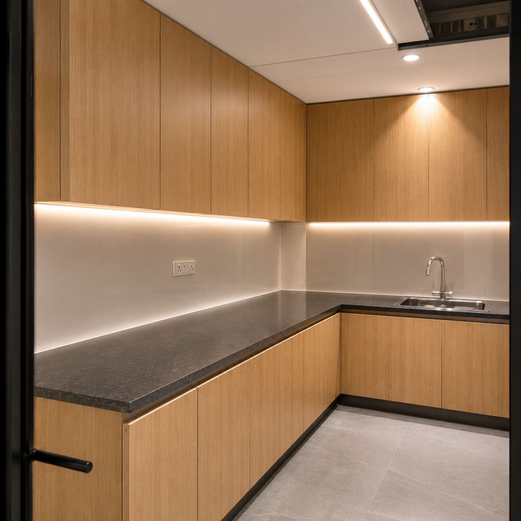 modular kitchen for office interiors
