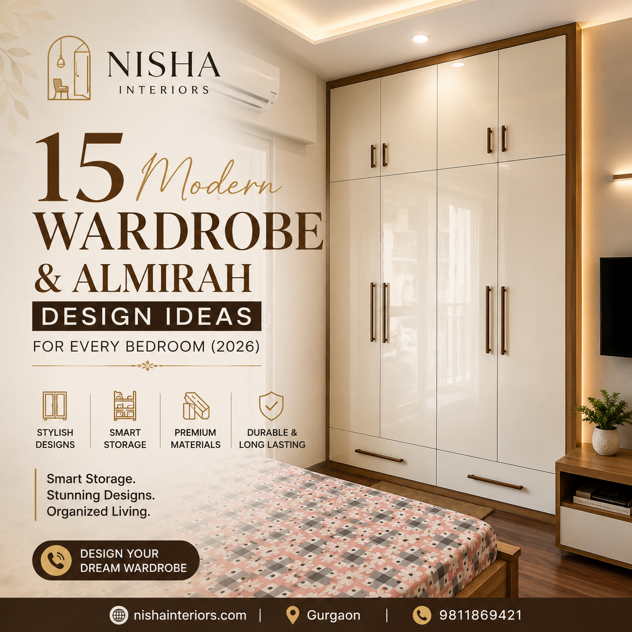 15 Best Wardrobe & Almirah Design Ideas for Indian Homes (2026 Guide)